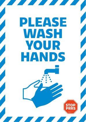 Hand washing sign